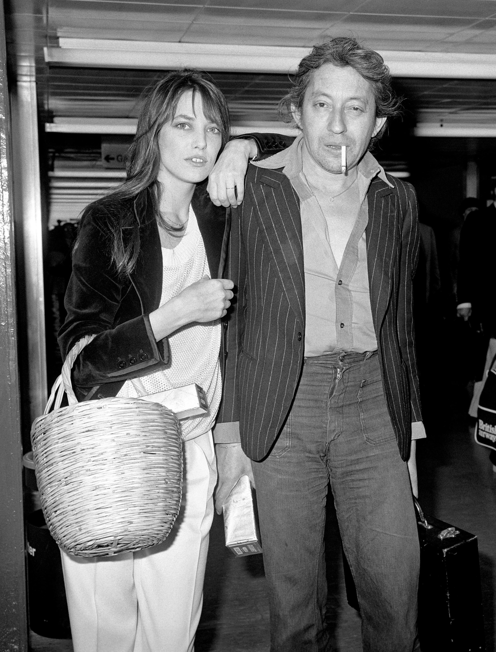 Actress Jane Birkin with Serge Gainsbourg 