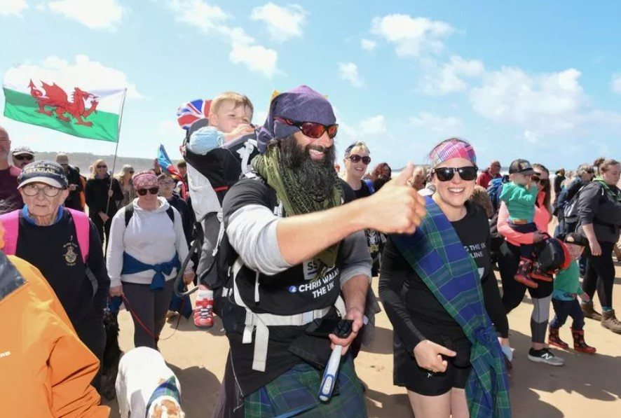 Ex-British paratrooper raises £500k as he completes 19,000-mile UK coastline charity walk