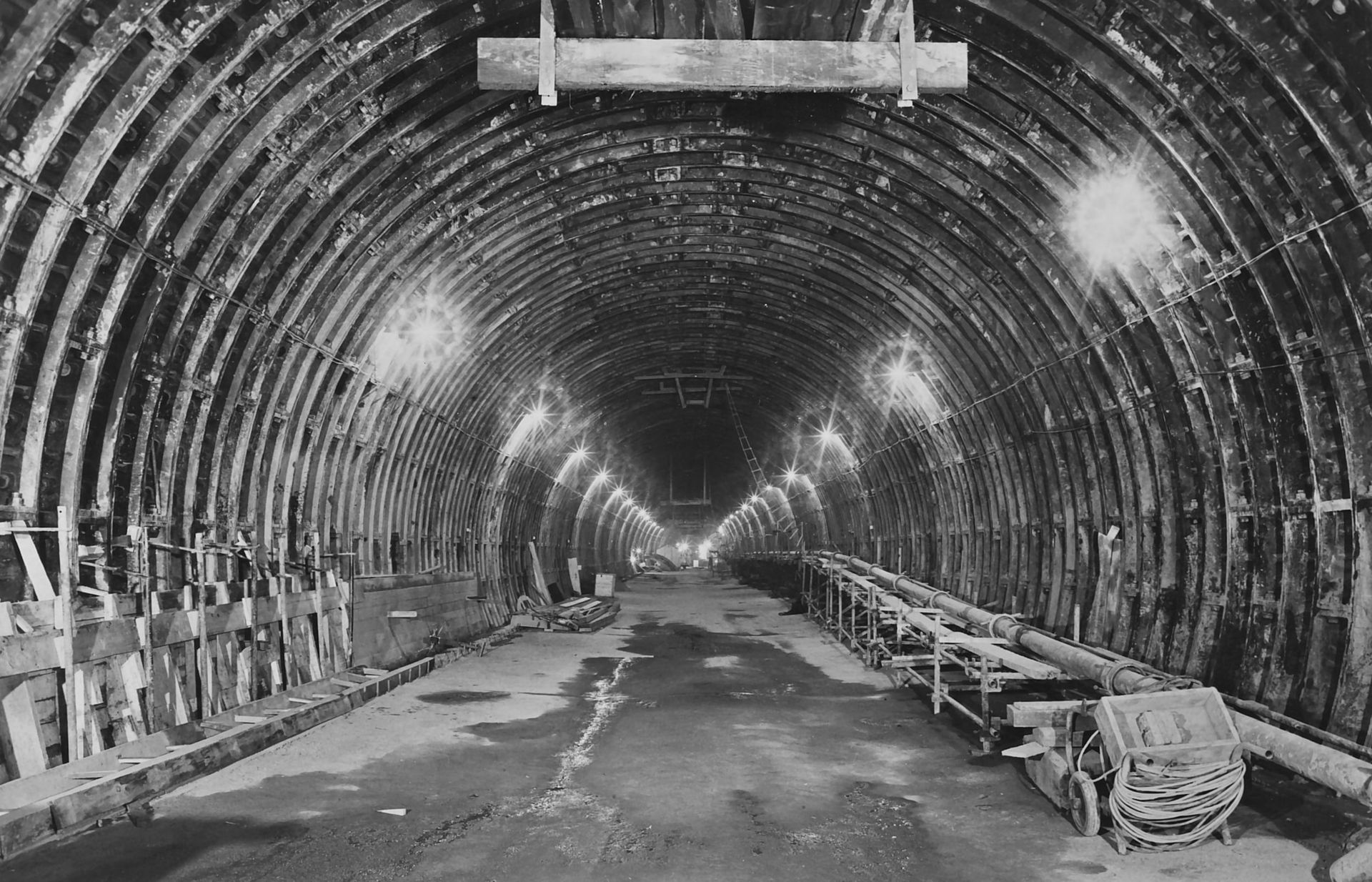 Clyde Tunnel - Northbound Tunnel Construction (February 1962)