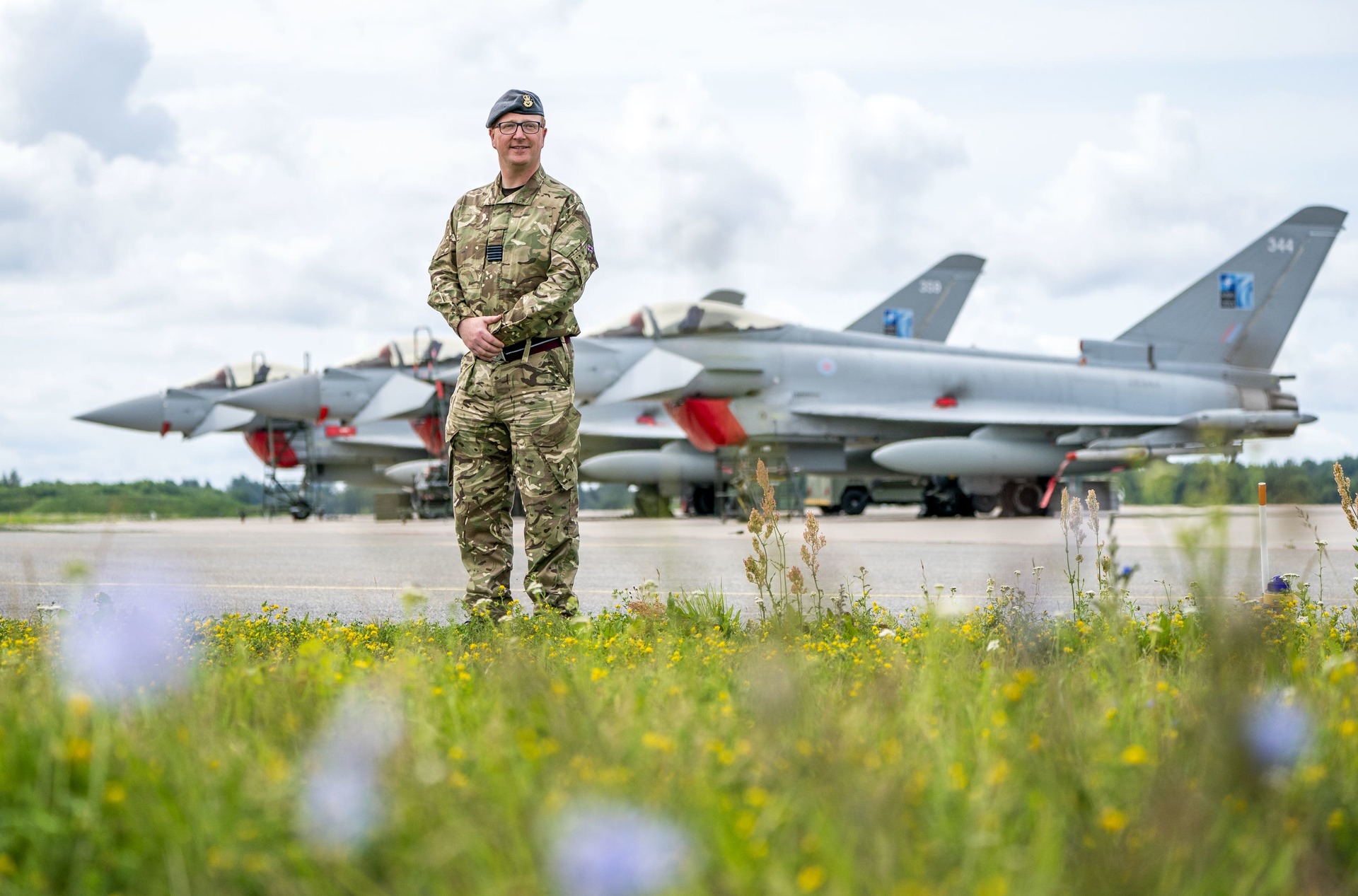 Wing Commander Scott McColl is in charge of the Royal Air Force’s 140 Expeditionary Air Wing at the Amari Airbase in Estonia
