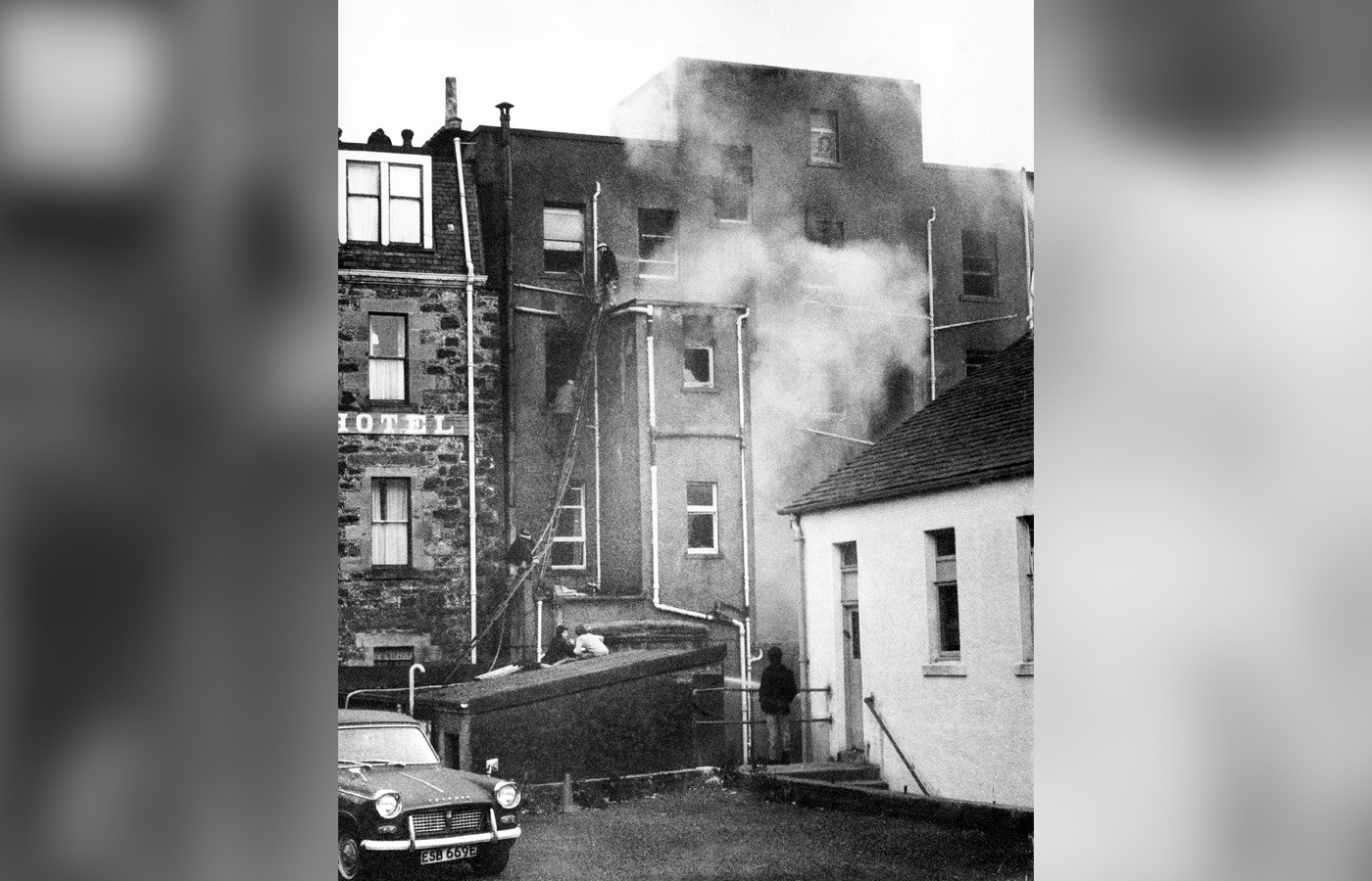 Fire at the Esplanade Hotel, Oban, July 24th 1973. 