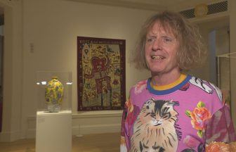 Grayson Perry celebrates launch of biggest ever exhibition opening in Edinburgh
