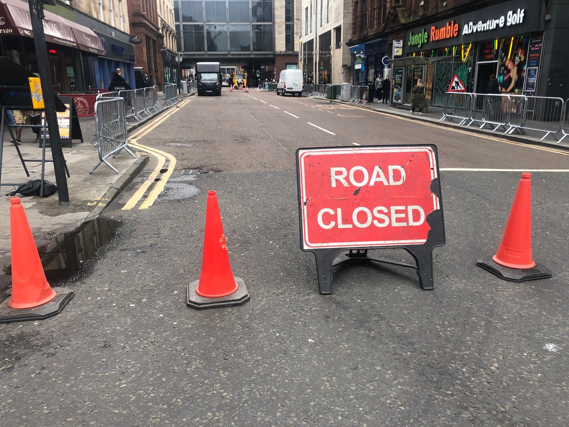 Roads have been closed in preparation.
