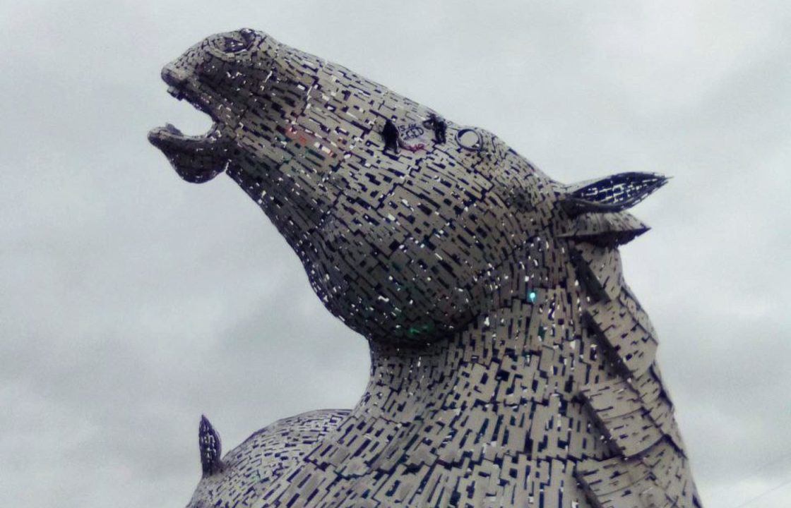 This is Rigged activists scale The Kelpies in Falkirk in latest climate change protest