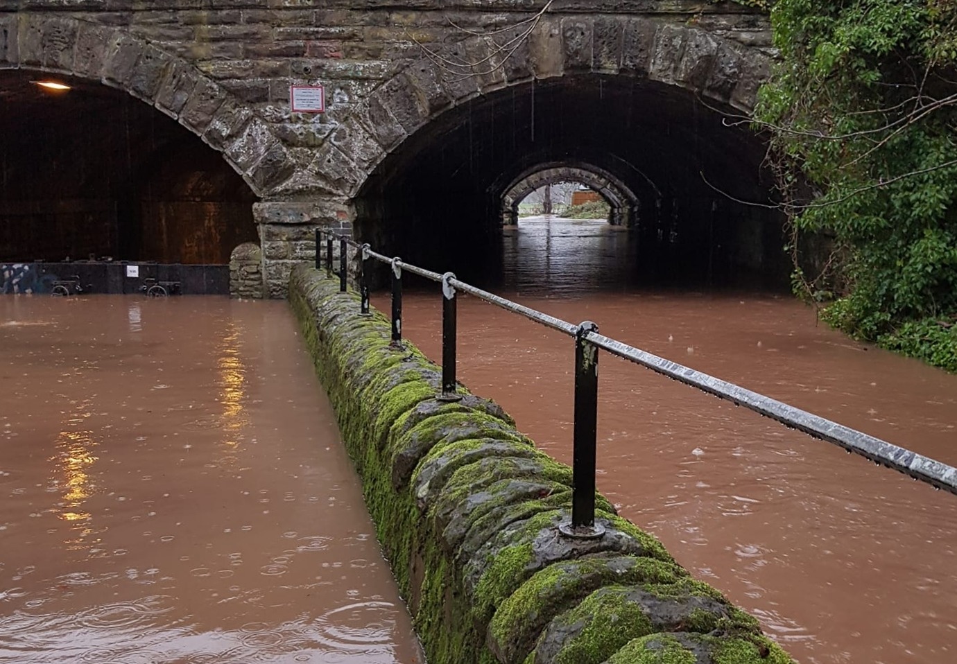 A public pathway near Craigie burn was flooded. 