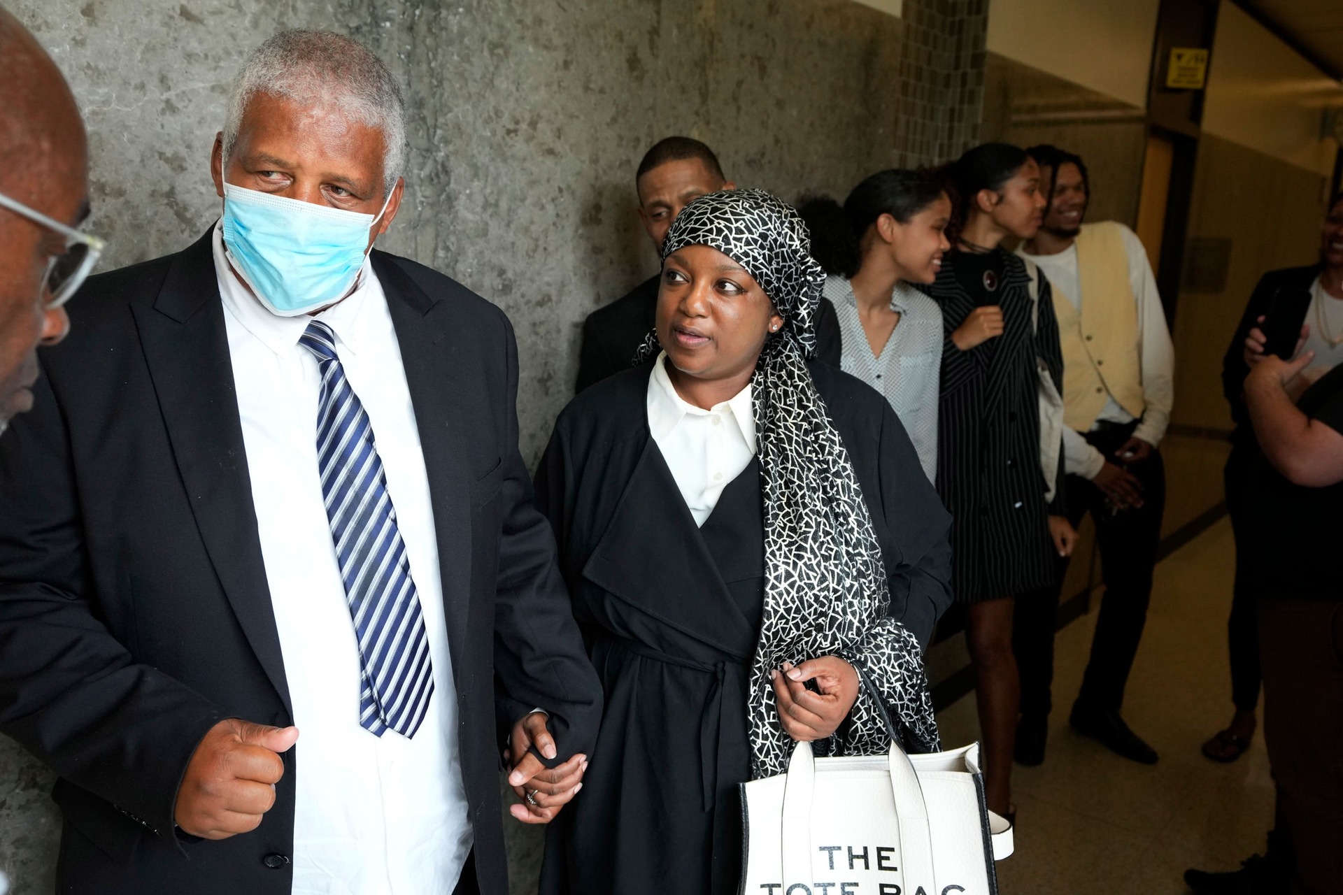 Edward Franklin and his wife Tonja leave court.