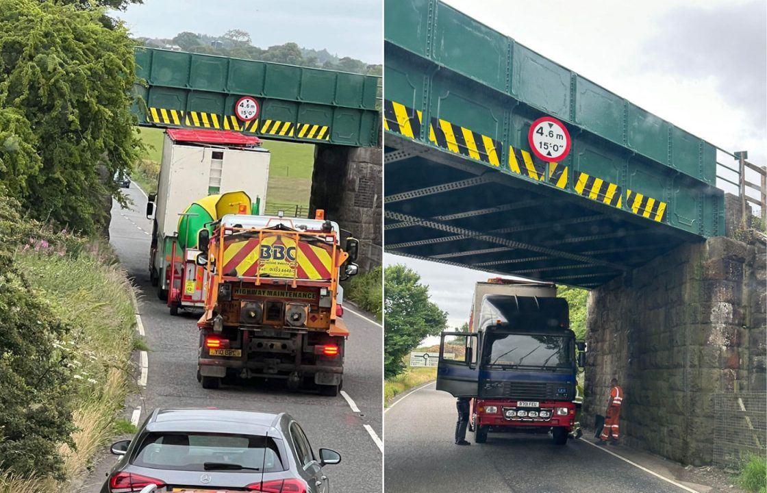 Aberdour-Dalgety Bay railway line closed in Fife after lorry crashes into bridge
