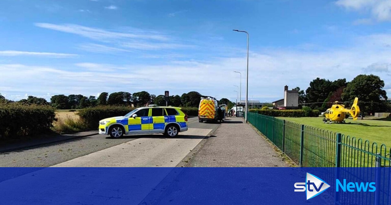 Injured cyclist airlifted to hospital after crash with car in Methil ...