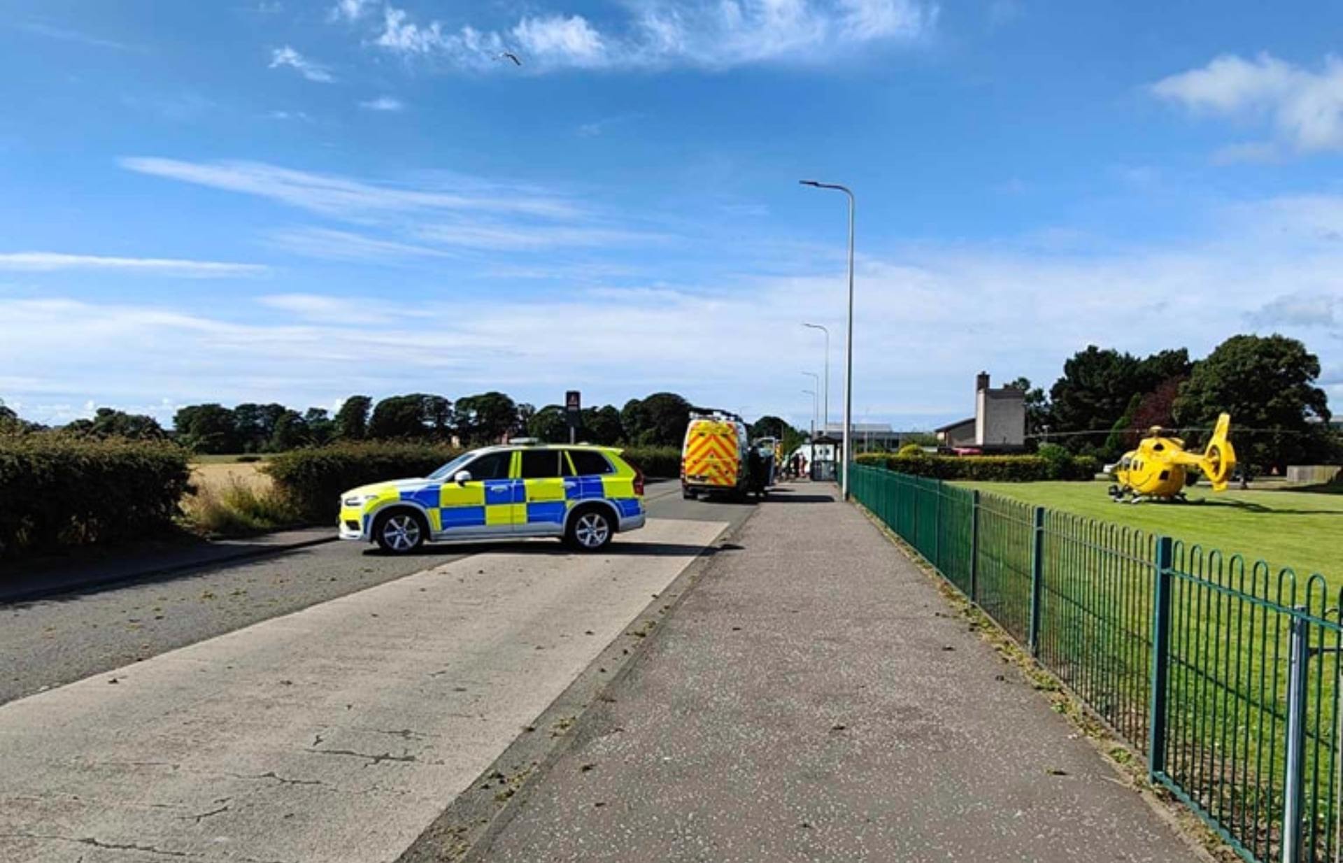 Injured cyclist airlifted to hospital after crash with car in Methil