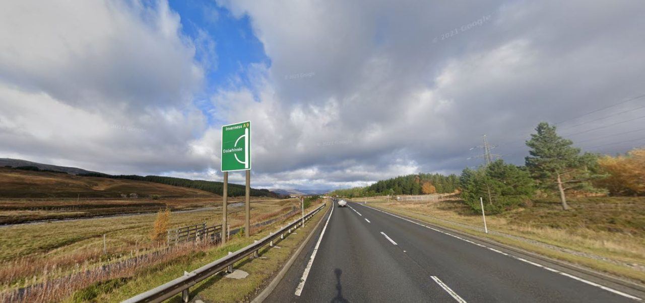 Cyclist in hospital and man arrested after crash involving bike and lorry on A9 near Dalwhinnie