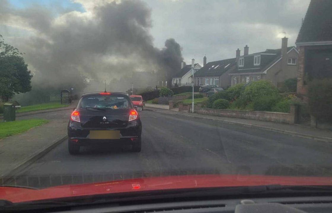 Plumes of smoke seen billowing from garage in Kirkcaldy as fire crews called to scene