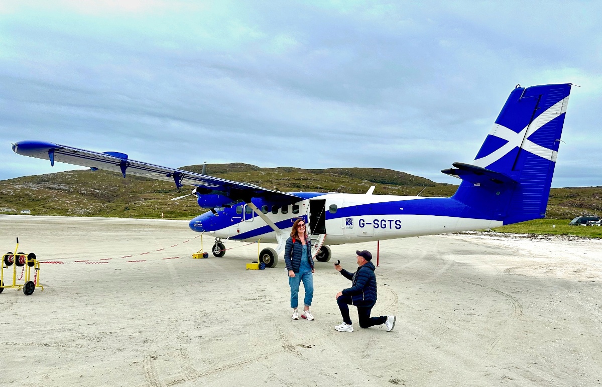 The couple were travelling to Barra to celebrate Stephen's 50th.