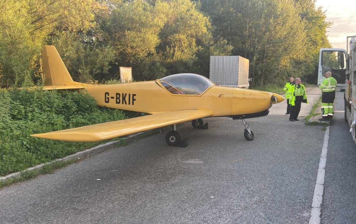 Light aircraft makes emergency landing on dual carriageway A40 in Gloucestershire