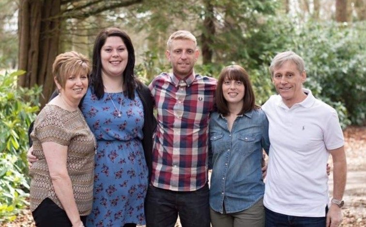 Dolores Humphries with her children Heather, Robbie and Nicola, and their father Walter.