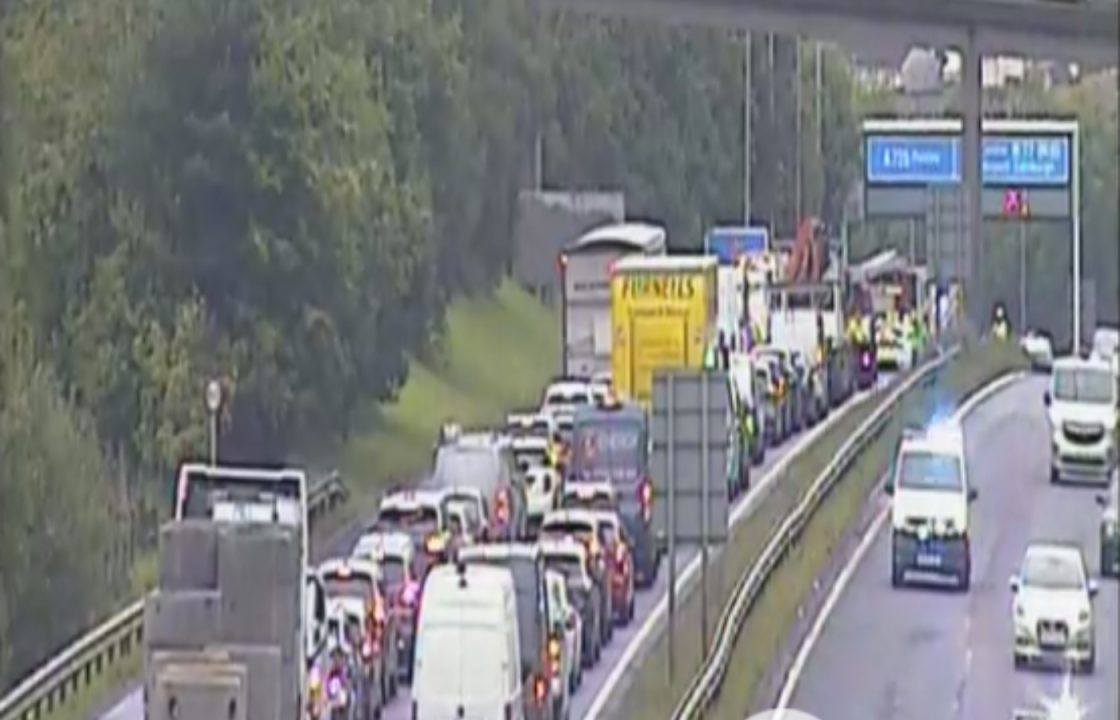 One person in hospital after M77 crash in Glasgow causes hour-long delays
