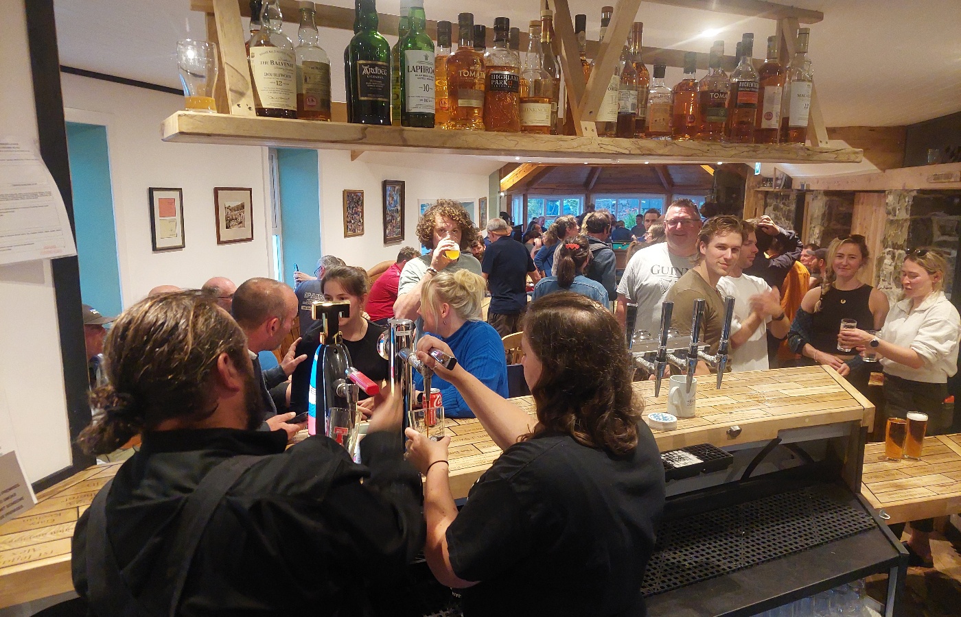 The pub reopened on Friday August 4 to eager customers.