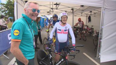 Amateur cyclists battle it off at the Gran Fondo in Angus