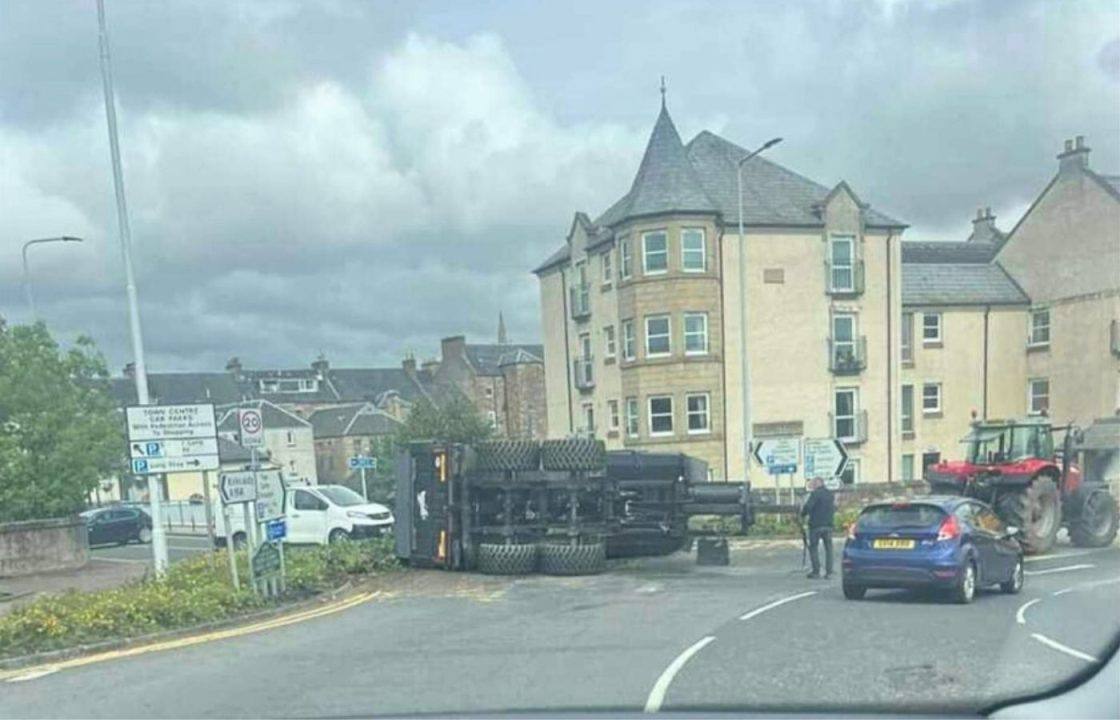 Fife road blocked for hours after trailer topples over in Cupar