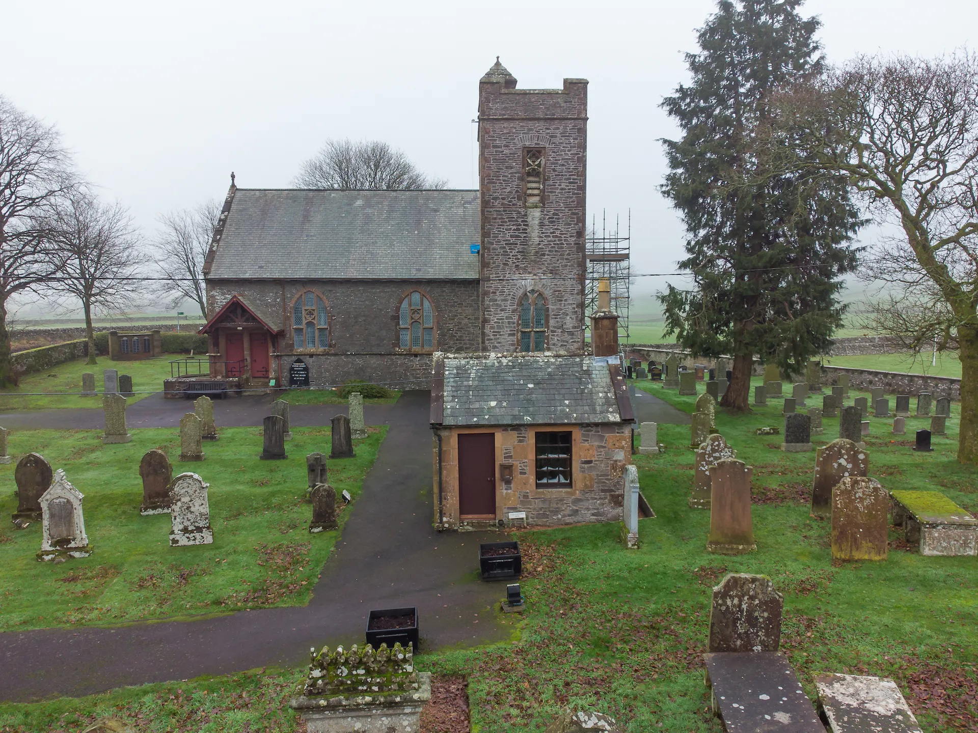 Tundergarth Church, where three victims of the Lockerbie bombing were laid to rest. 