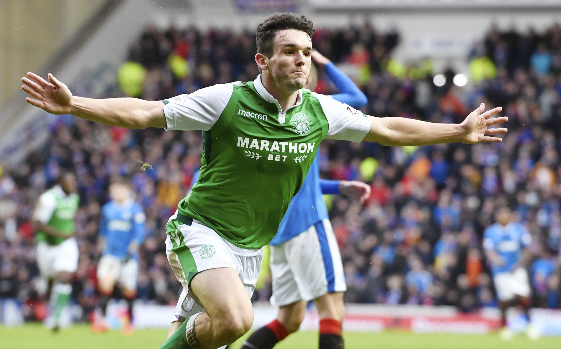 John McGinn played more than 130 games for Hibs and was a crowd favourite during his three-year spell. (Image: SNS Group)
