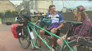 Edinburgh man completes charity tandem cycle around UK