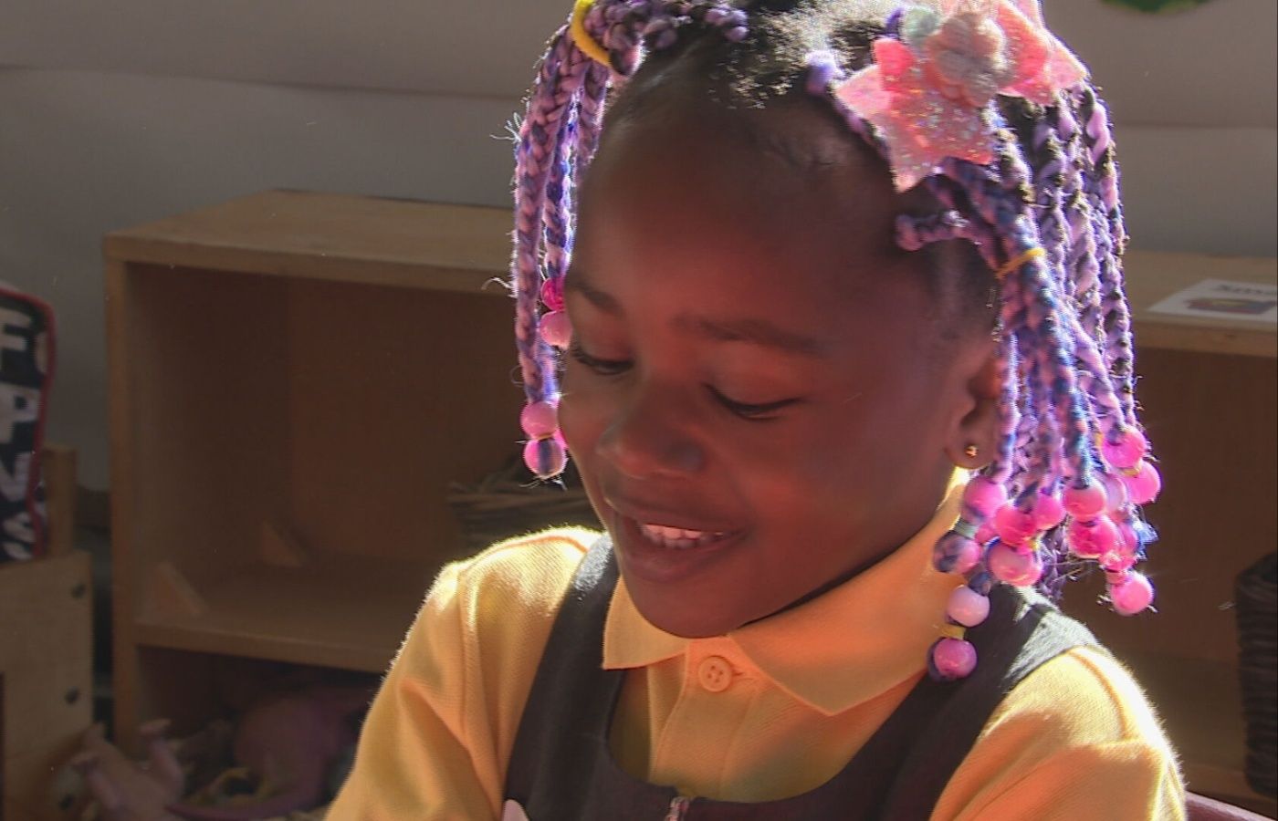 Five-year-old Ameerah who was meant to go to school last year but her mum chose to delay her start.