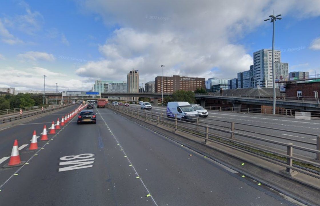 Person in hospital and another arrested after crash on M8 Kingston Bridge