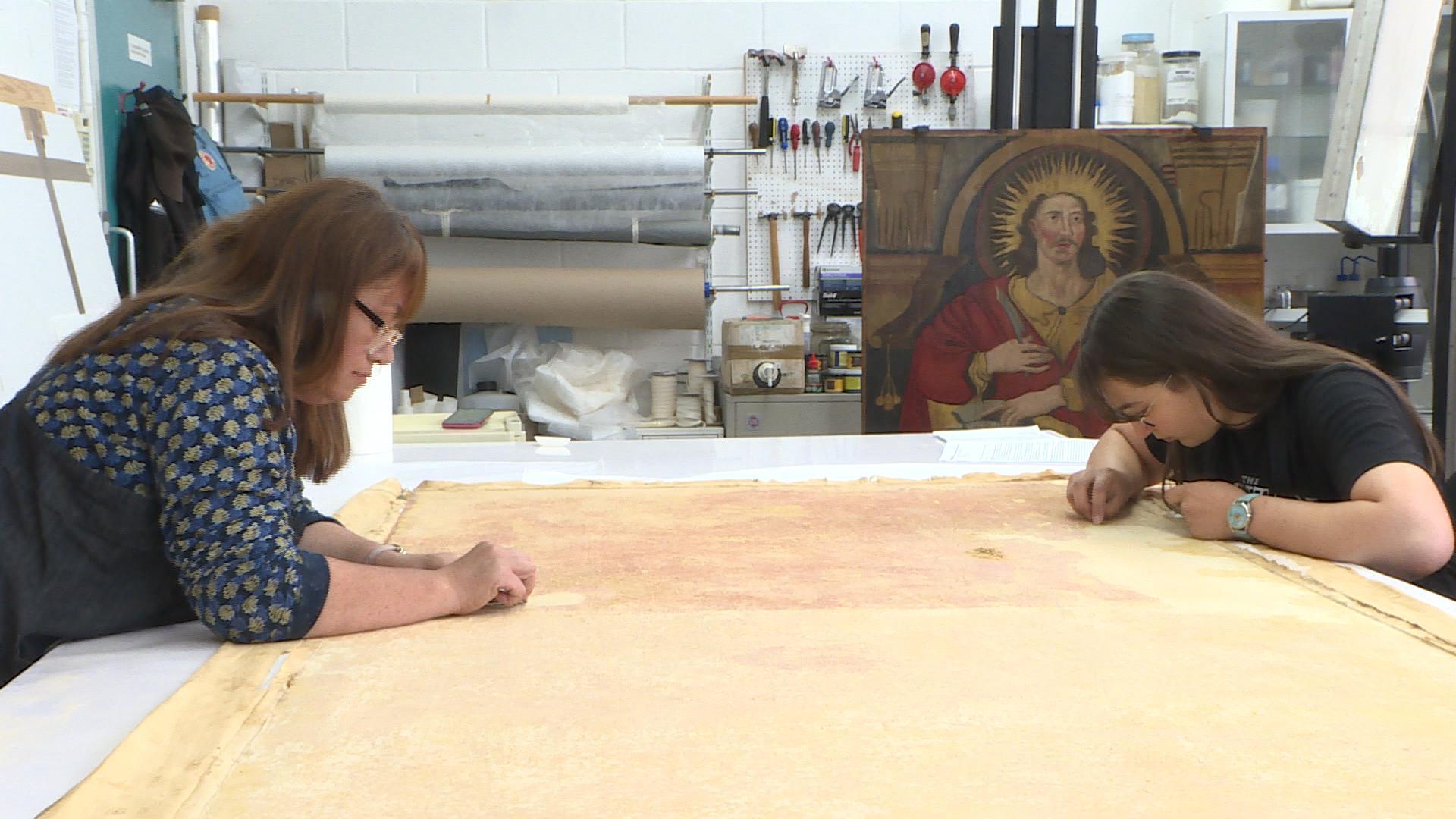 A team from Dundee spent 225 hours restoring the painting. 