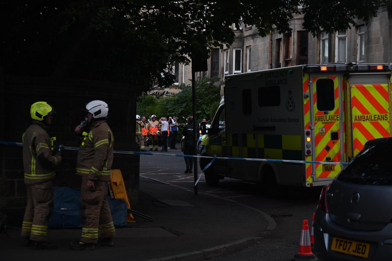 Emergency services were called to Altyre Street in Tollcross at around 5pm on Monday.