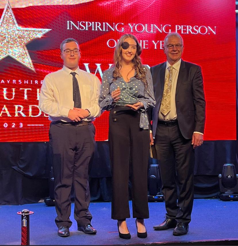 Earlier this year, Hannah won East Ayrshire Council's Inspiring Young Person of the Year award.