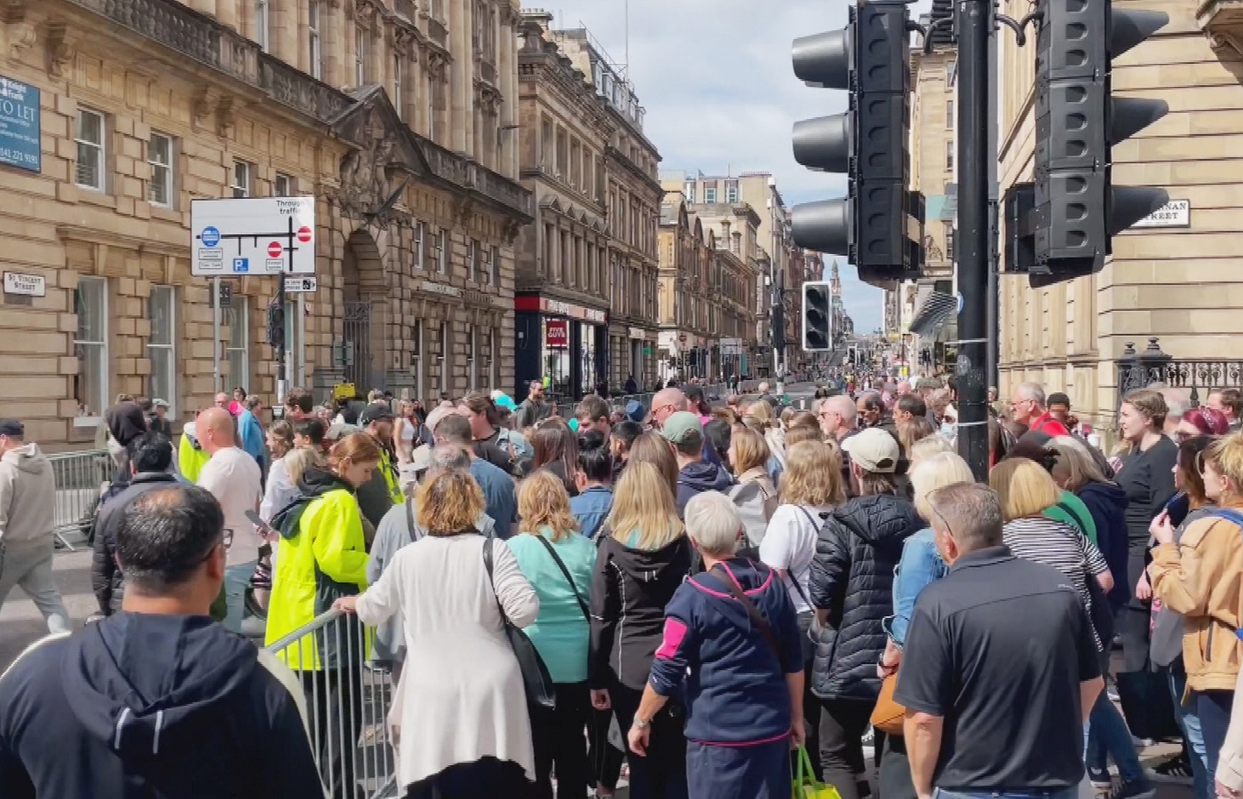 Hordes of spectators hoping to catch a glimpse of world-class cyclists. 