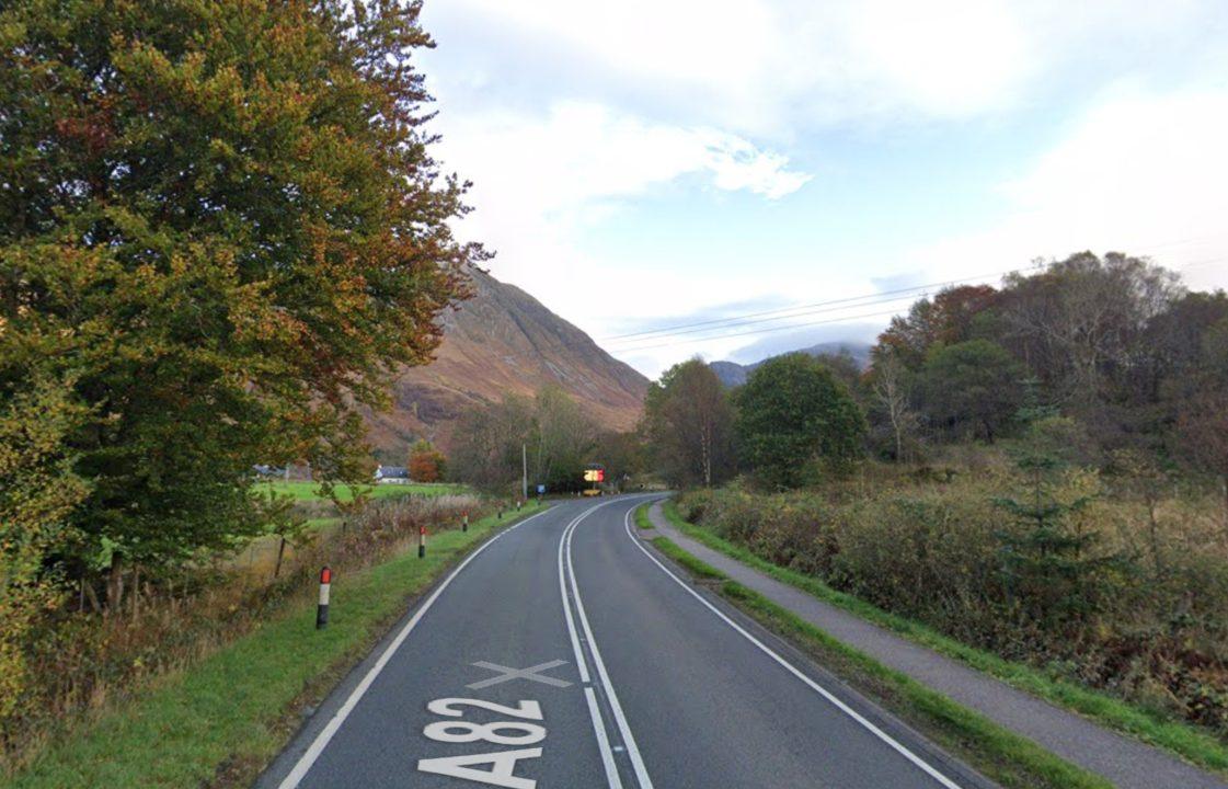 Two in hospital and man arrested after two-car crash closes A82 south of Glencoe