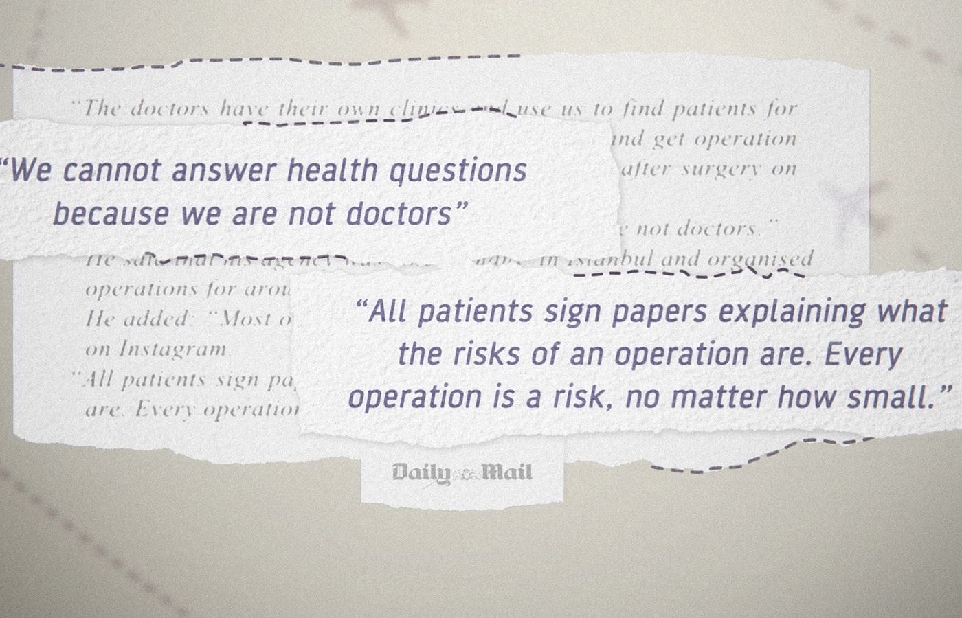 Clinceca previously said they were unable to answer medical questions as they were not doctors.