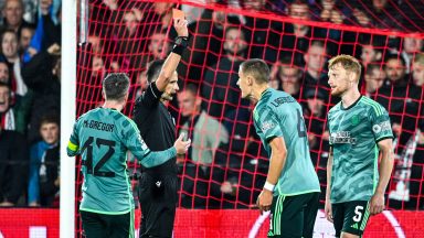 Two sent off as Celtic lose Champions League opener to Feyenoord