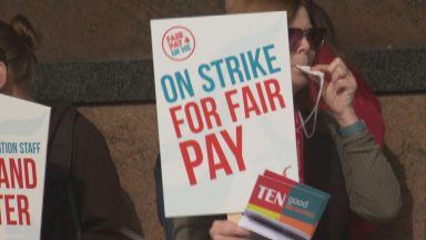 University staff walk out in strike over pay