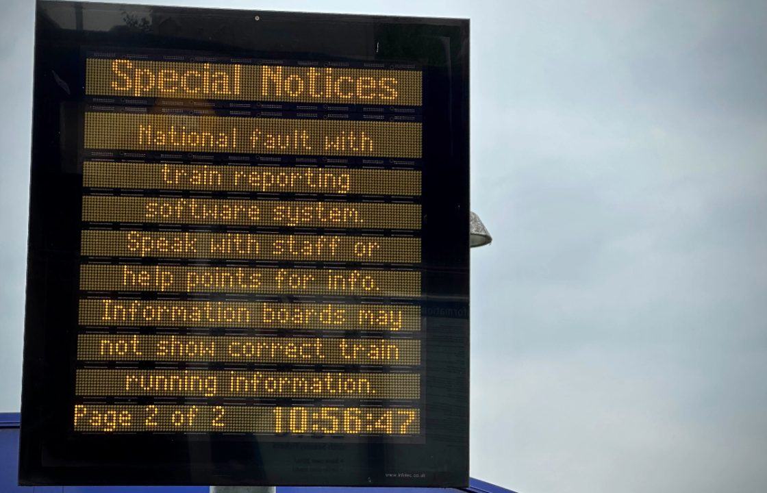 Fault knocks out all live updates for train services across Scotland