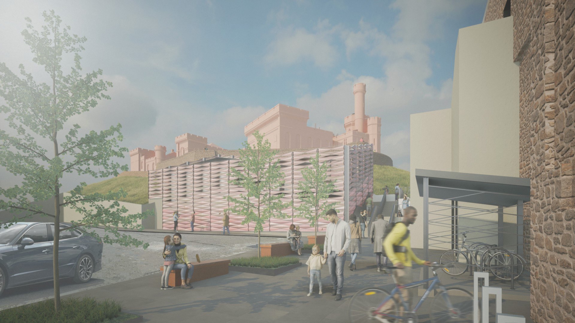 Artist's impression of the renewable energy plant in Castle Street,Inverness (LDN Architects)