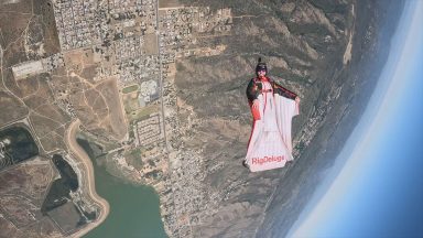 Wingsuit flyer reaches top of British nationals leaderboard