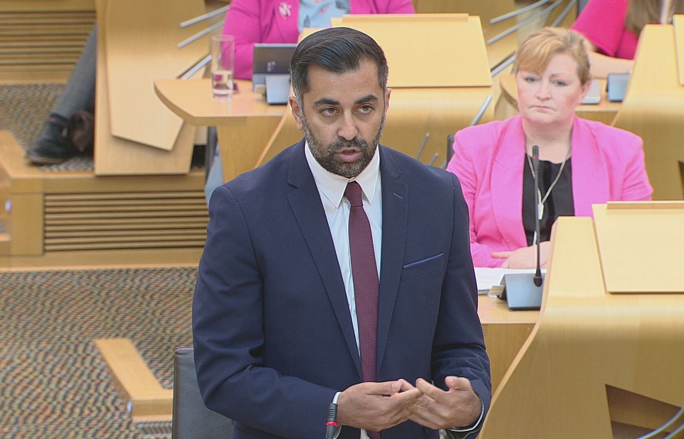 Humza Yousaf delivering his Programme for Government.