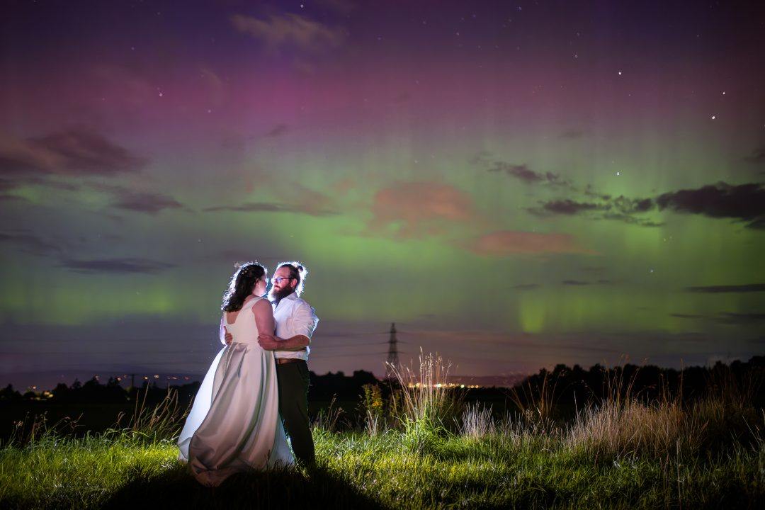 Inverness couple celebrate ‘perfect’ wedding with stunning Northern Lights shot