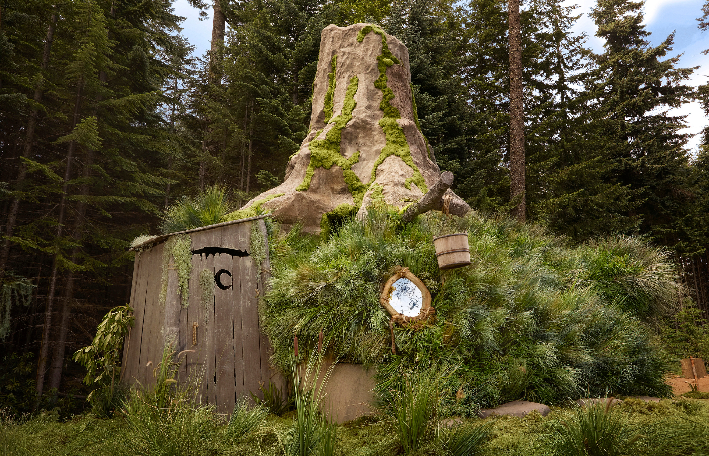 Shrek's iconic outhouse.