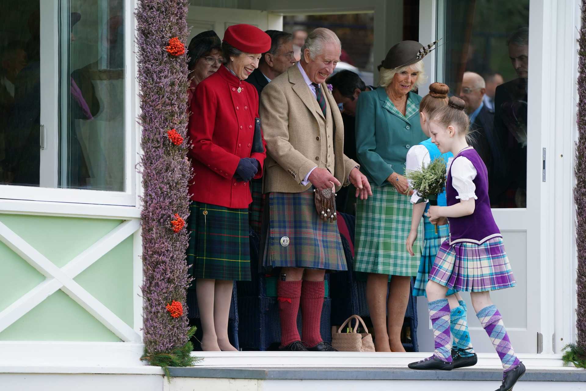 King Charles, Queen Camilla and Princess Anne attended the Braemar Gathering on Saturday. 