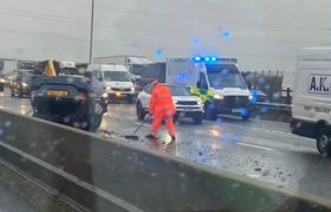 M90 and M74 rush hour crashes as heavy rain continues to cause travel disruption across Scotland