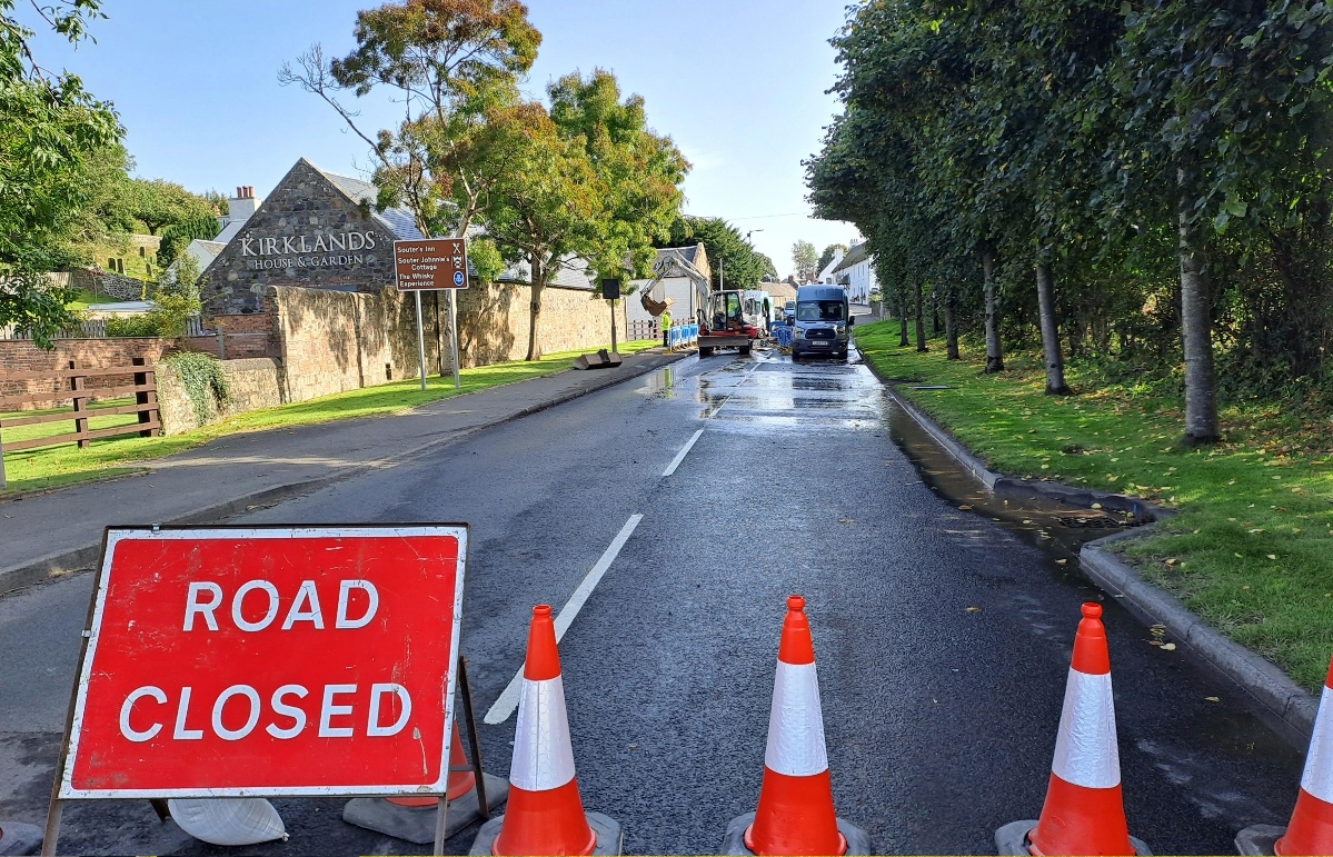 A77 in South Ayrshire to remain closed following water mains