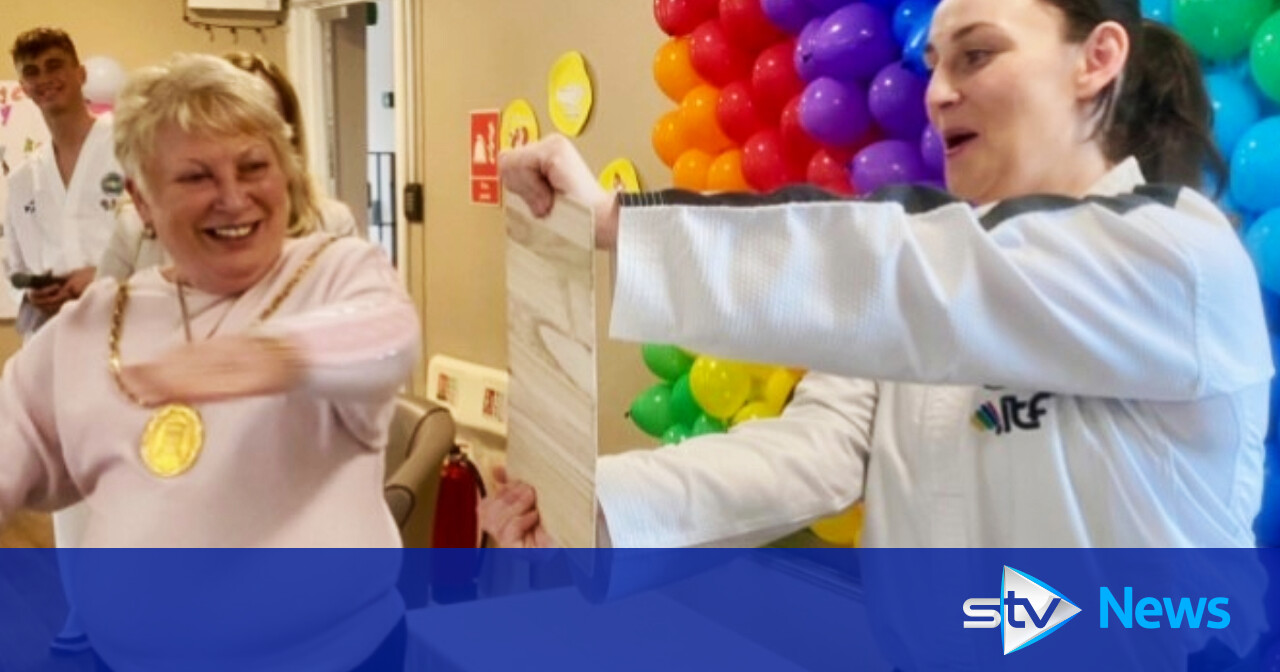 Care home residents earn yellow belts in taekwondo STV News