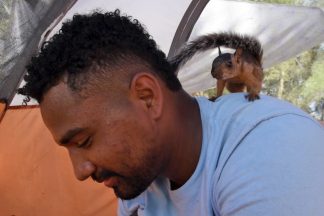 Venezuelan man preparing to say goodbye to pet squirrel after reaching US border to claim asylum