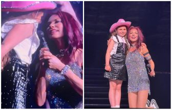 Scottish girl, nine, lives out dream of singing on stage with country star Shania Twain at Glasgow’s Hydro