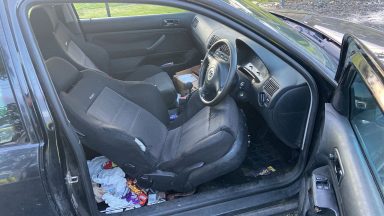 Volkswagen Golf stopped with ‘detached seat and broken handbrake’
