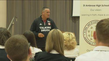 Football club intervention team touring schools waning of drug dangers