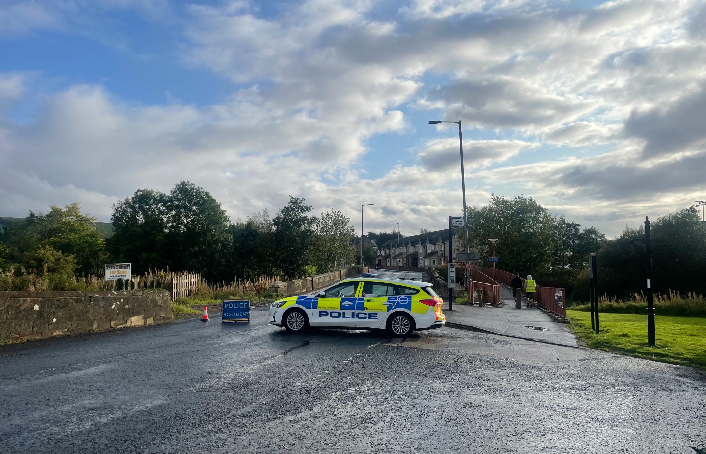 Police closed the road for several hours after the incident. A76 New Cumnock